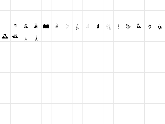 TLToulouseLautrecOrnaments Regular  glyph index