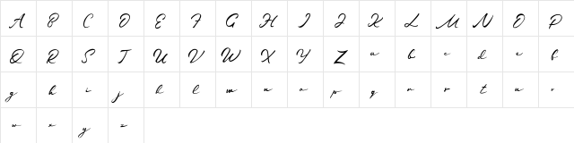 Jamilah Regular  glyph index