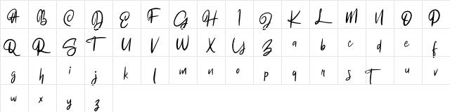 The Akrage FREE Regular  glyph index
