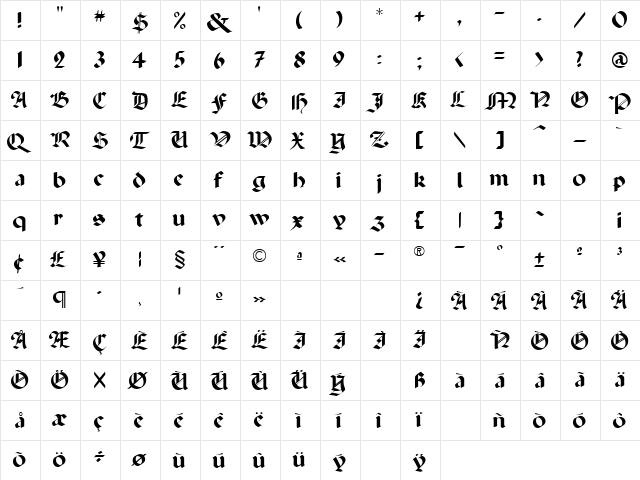 Opine Normal  glyph index
