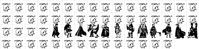 SO Shining The Holy Ark Regular  glyph index