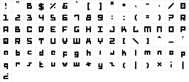 Drid Herder Solid Solid  glyph index