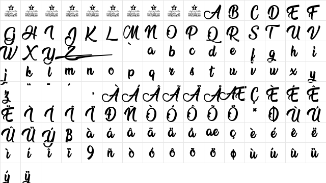 Flower Power Personal Use Regular  glyph index