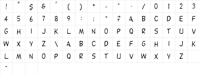 Dupuy Regular  glyph index