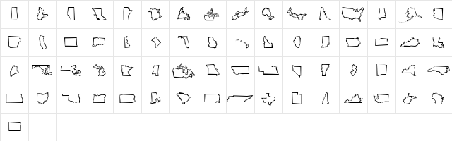 MiniPics BorderlineCutout  glyph index