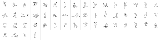 Maenneken LT Regular  glyph index