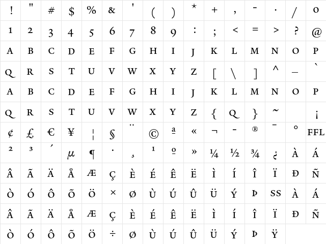 Male WebSmallCaps  glyph index