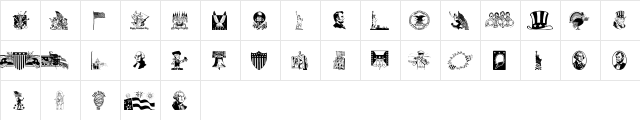 Americanic Regular  glyph index