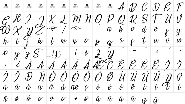 Sunflowers two Regular  glyph index