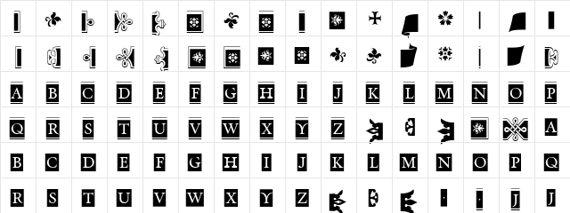 RequiemOrnaments Medium  glyph index