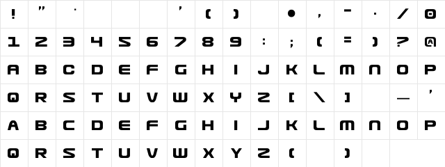 Usuzi Regular  glyph index