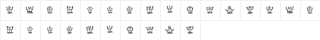 Robotter Regular  glyph index