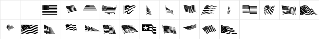 Look for America Regular  glyph index