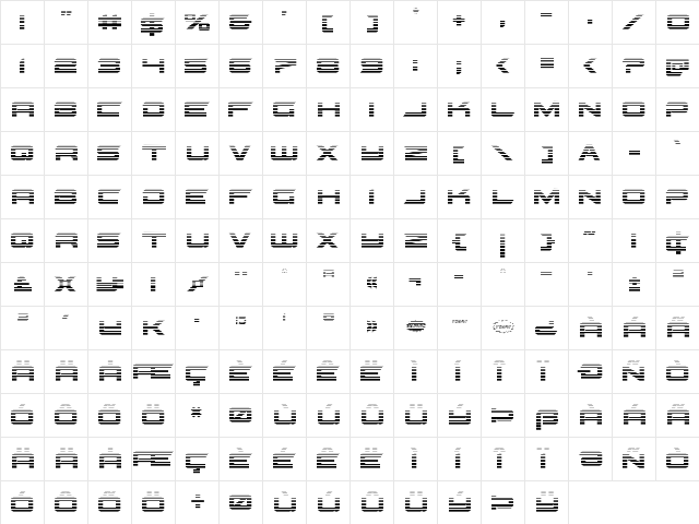 Gypsy Killer Gradient Regular  glyph index