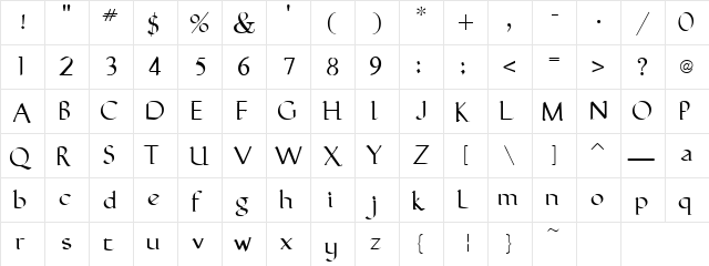 Base:JewishHolidays Normal  glyph index
