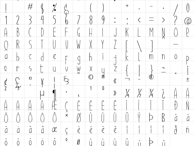 Ubur Ubur with Love alternatif2 Regular  glyph index