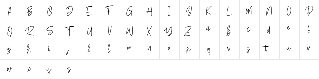 Stuborn Free Regular  glyph index