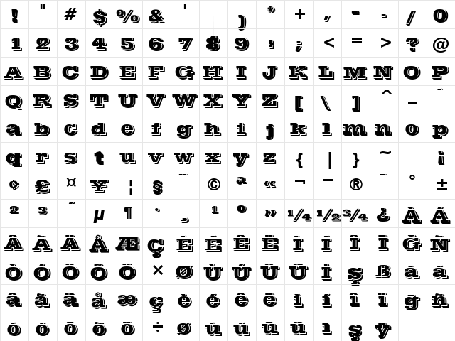 00590 Regular  glyph index