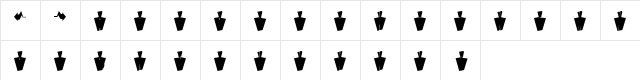 Cyber Regular  glyph index