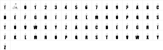 LMS Looking For Blues Clues Regular  glyph index