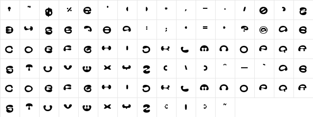 Stoopid Normal  glyph index