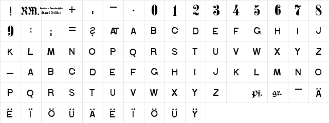 stoehr_numbers Regular  glyph index