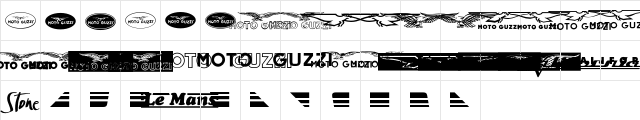 Moto Guzzi Regular  glyph index