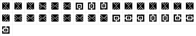 Stoned Regular  glyph index