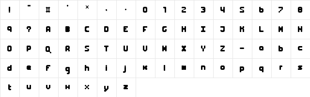 jola Regular  glyph index