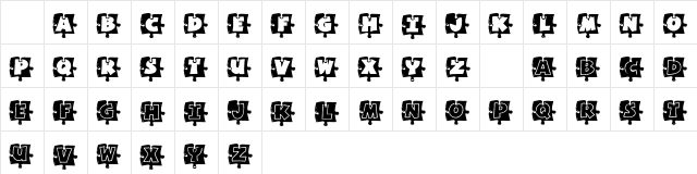 Missing Piece Regular  glyph index