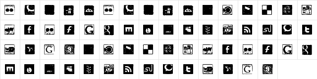 Social Manual Regular  glyph index