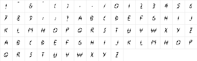 Inner Flasher Version 2.0 Regular  glyph index