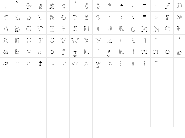 CK Concave Regular  glyph index