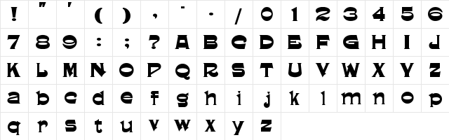 BrazzavilleNF Regular  glyph index