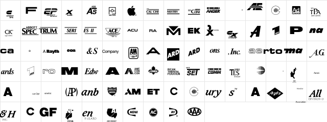 LogosCompany P01  glyph index
