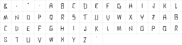 Zerengetti Medium  glyph index