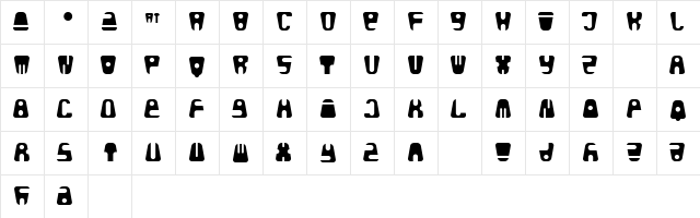 bald Regular  glyph index