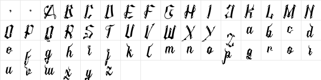 AMSTHA ITALIC Italic  glyph index