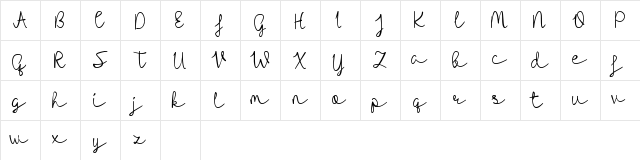 Riocabana Regular  glyph index