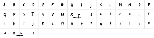 TARYO Regular  glyph index