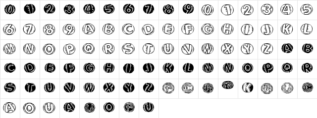 LinoCapsAR Regular  glyph index