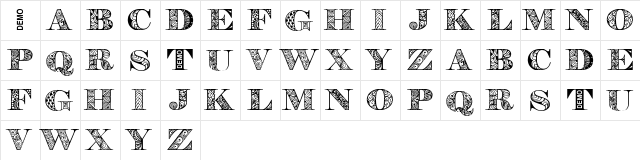 Digizen Demo  glyph index