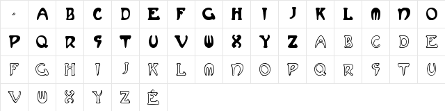 MuchaFrenchCapitals Regular  glyph index