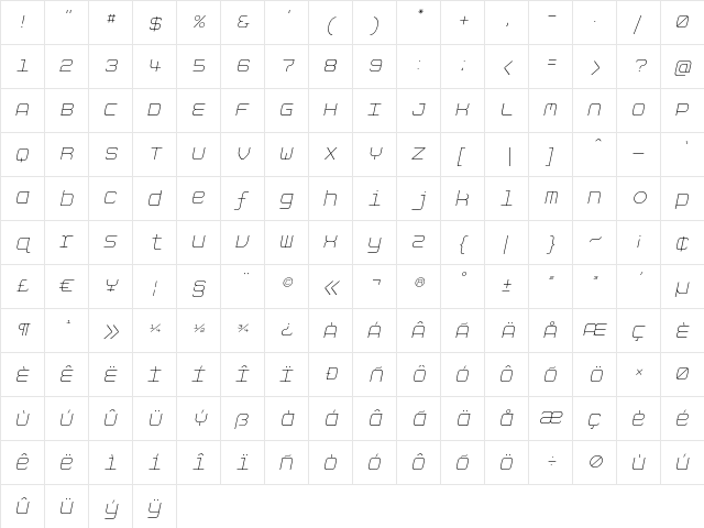 Aspirin-Refill-Dazed Regular  glyph index