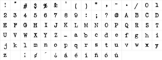 Love LetterTW Regular  glyph index