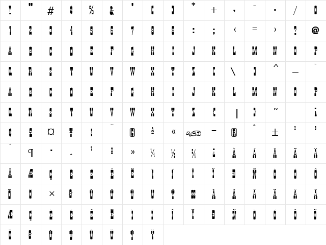 WantedPoster normal  glyph index