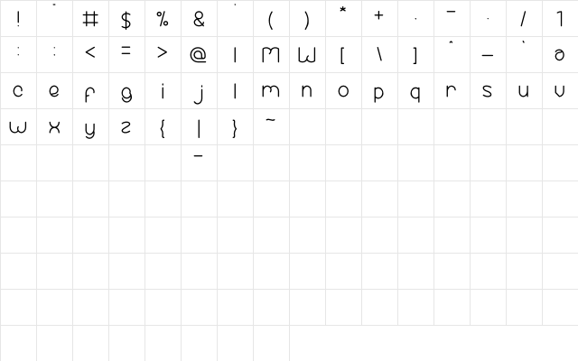 Essential Arrangement Bold  glyph index