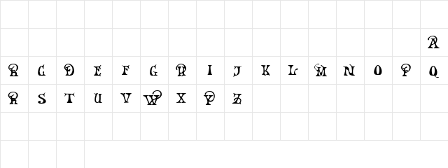 Earthpig Demo Regular  glyph index