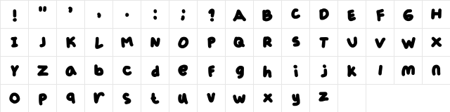 Lullabiest By Httpsgoths Regular  glyph index