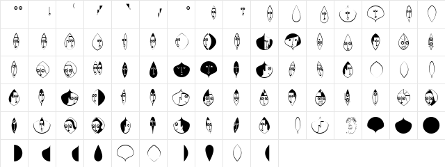 HeadsConstructed Regular  glyph index